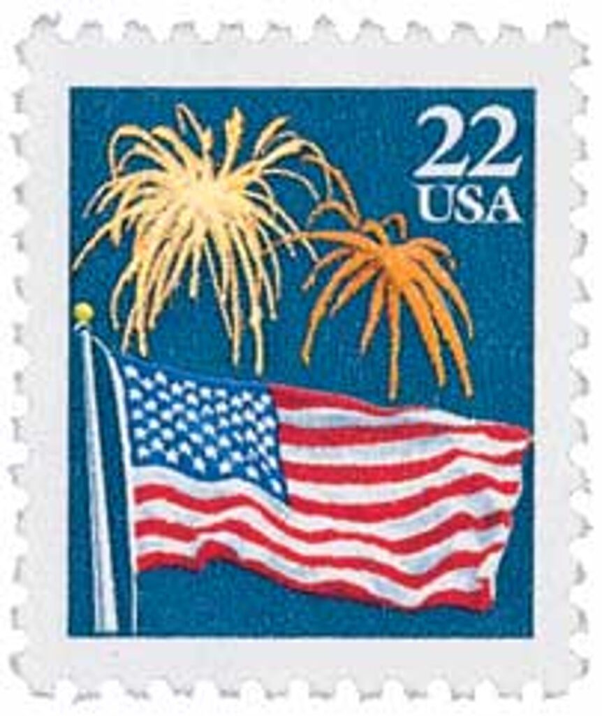 # 2276 - 1987 22c Flag and Fireworks