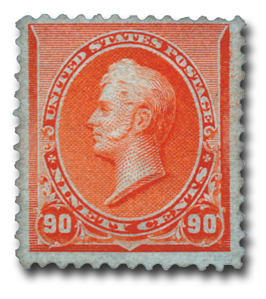 1890 90¢ Perry, orange