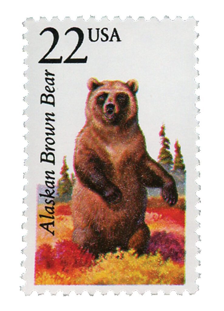 # 2310 - 1987 22c North American Wildlife: Alaskan Brown Bear