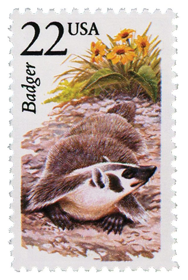 # 2312 - 1987 22c North American Wildlife: Badger