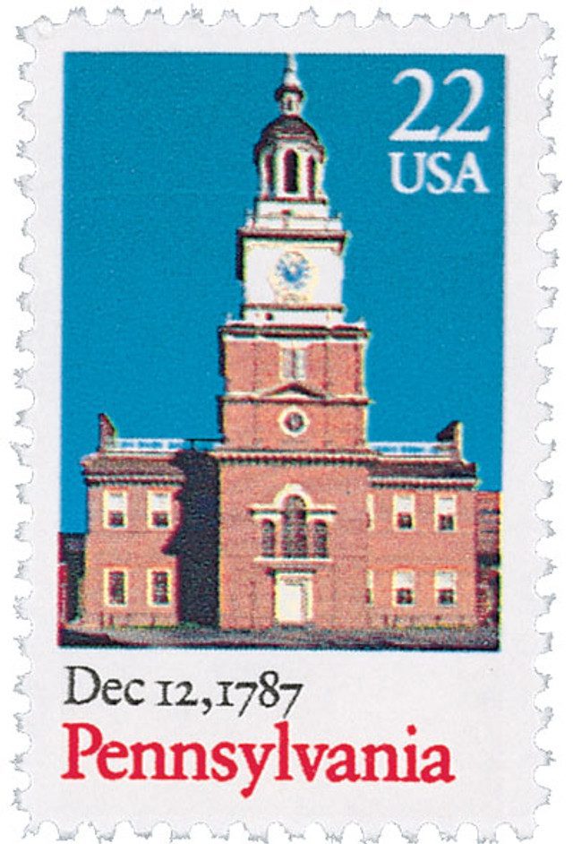# 2337 - 1987 22c Bicentenary Statehood: Pennsylvania