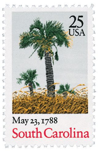 1988 25¢ Bicentenary Statehood: South Carolina Statehood