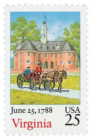 # 2345 - 1988 25c Bicentenary Statehood: Virginia