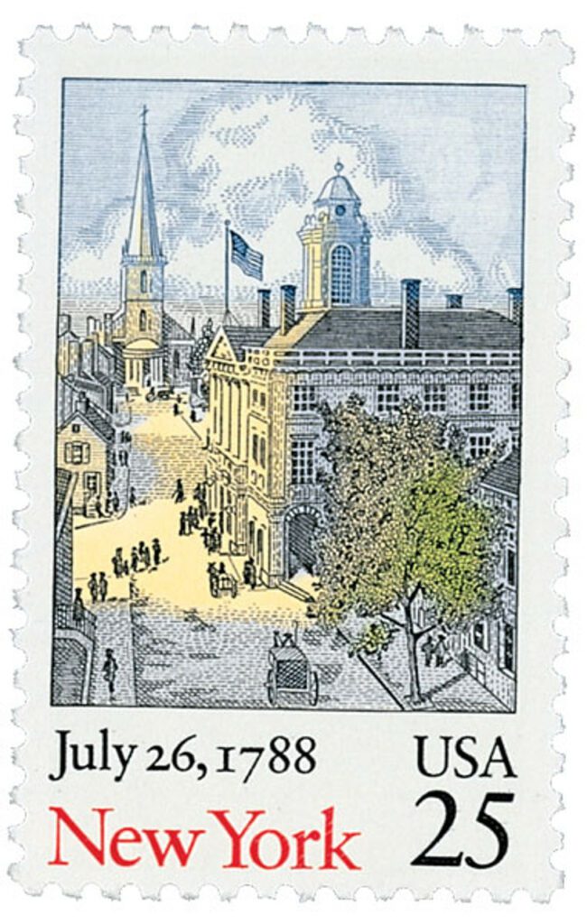 1988 25¢ New York Bicentenary Statehood