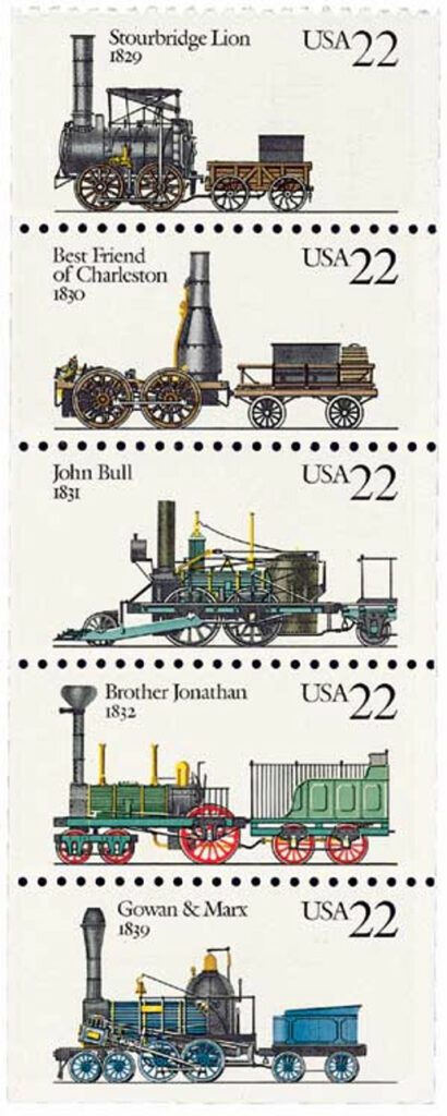 1987 22¢ Steam Locomotives
