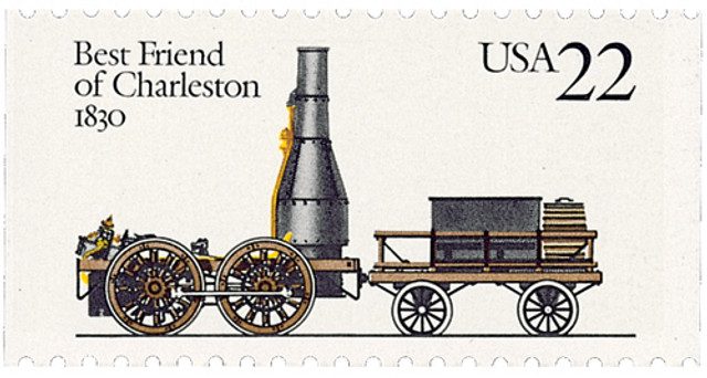 # 2363 - 1987 22c Steam Locomotives: Best Friend of Charleston