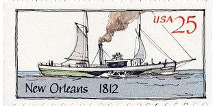 # 2407 - 1989 25c Steamboats: New Orleans 1812