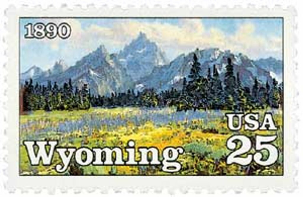 # 2444 - 1990 25c Wyoming Statehood