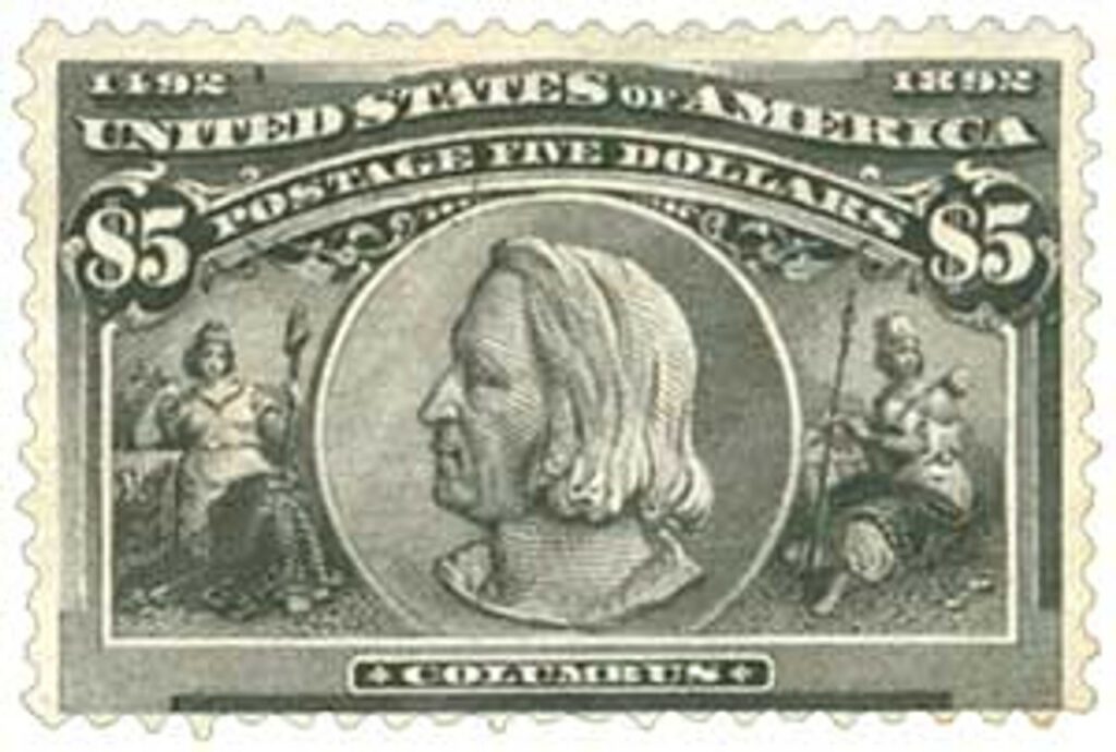 1893 $5 Columbus, black