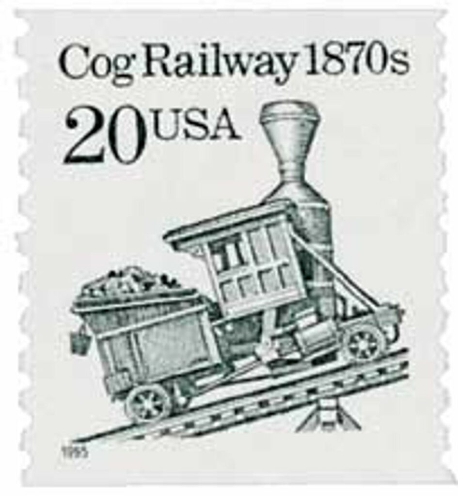 1995 20¢ Transportation Series: Cog Railway, 1870s