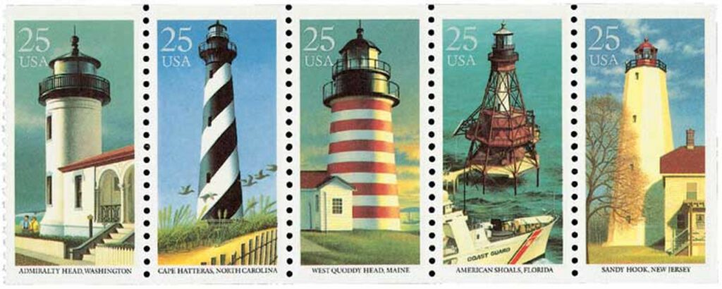 1990 25¢ East Coast Lighthouses