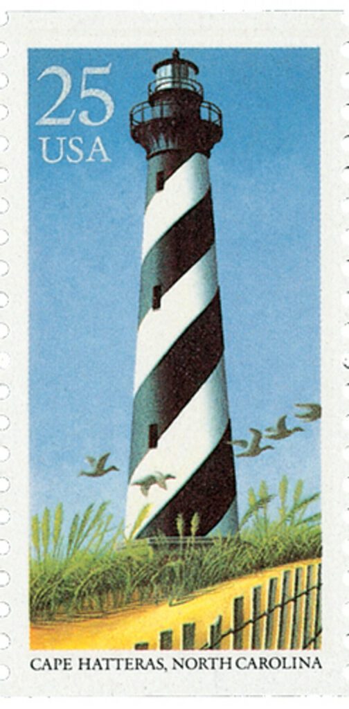 1990 25¢ East Coast Lighthouses: Cape Hatteras, North Carolina