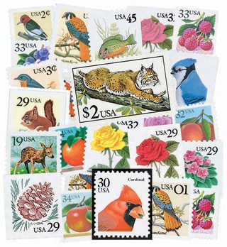 1990-2001 Flora & Fauna Series, Set of 55 Stamps