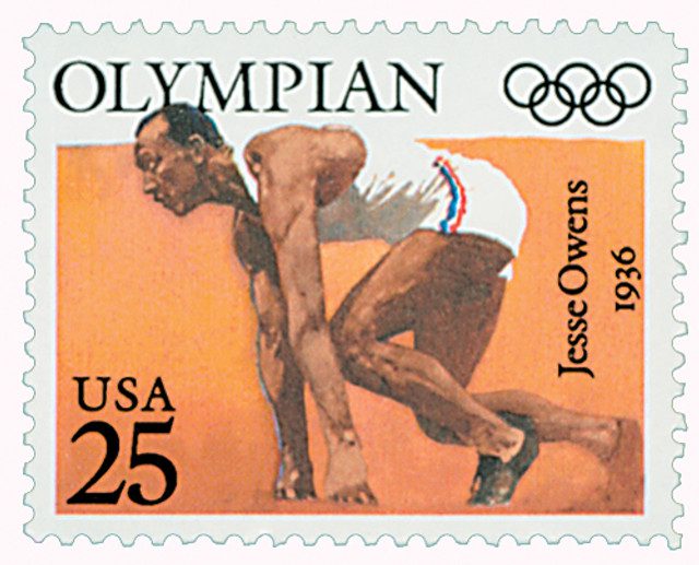1990 25¢ Olympians: Jesse Owens