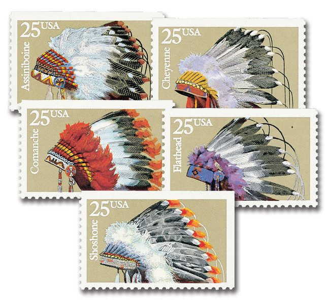 #2501-05 - 1990 25c Headdresses