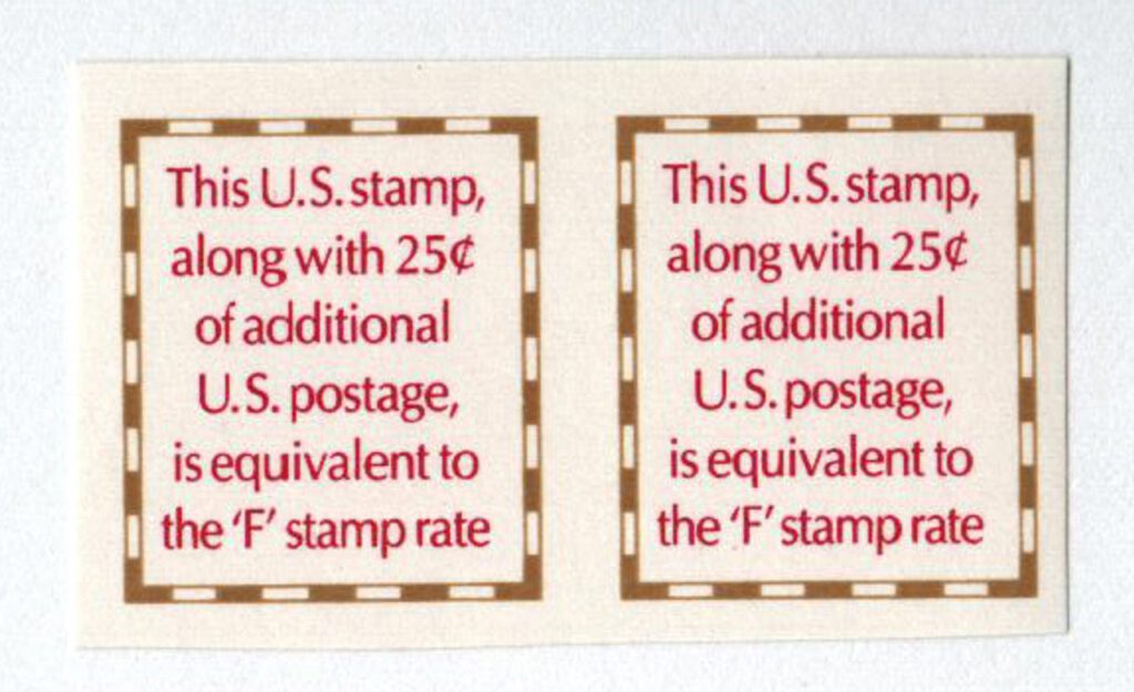 # 2521b - 1991 4c Make up rate, imperf pair