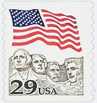 # 2523c - 1991-92 Mt. Rushmore, Color Error