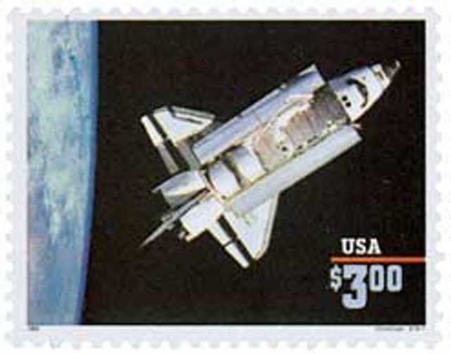 1995 $3 Space Shuttle 'Challenger', Priority Mail