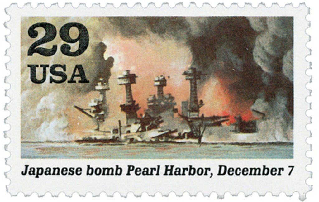1991 29¢ World War II: Japanese Bomb Pearl Harbor