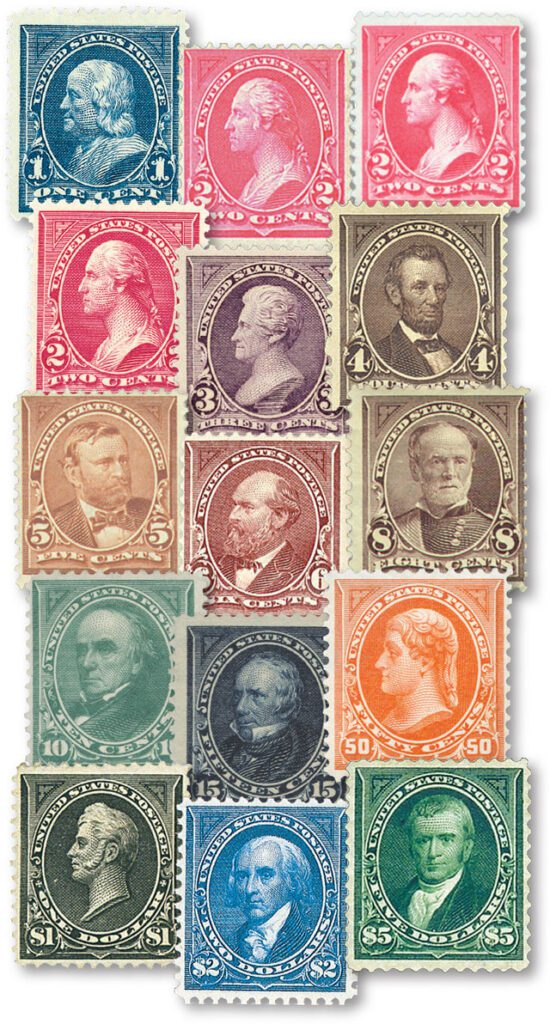 #264-78 - Complete Set, 1895 Double Line Watermark "USPS"