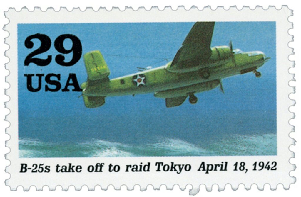 1992 29¢ World War II: B-25 Takes off to Raid Tokyo