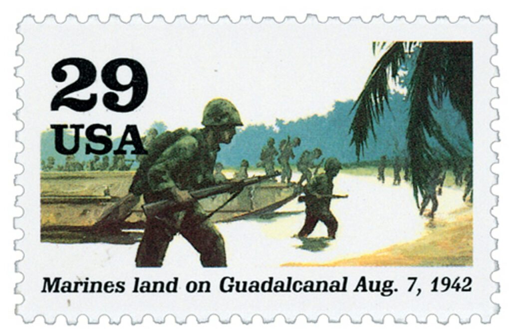 1992 29¢ World War II: Marines Land on Guadalcanal