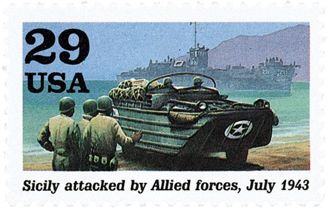 # 2765c - 1992 29c World War II: Sicily Attacked by Allied Forces