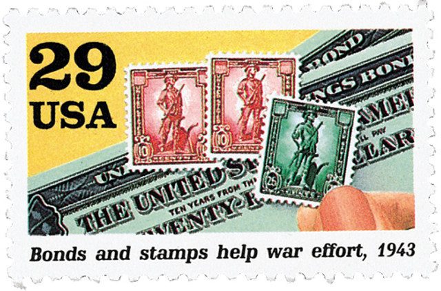 #2765g - 1992 29c World War II: Bonds and Stamps Help War Effort