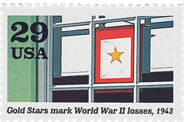 1992 29¢ World War II: Gold Stars Mark World War II Losses