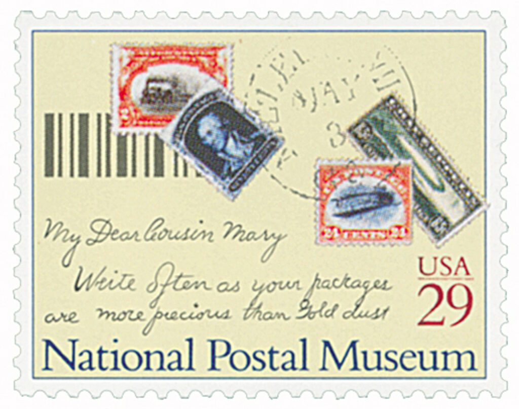 1993 29¢ National Postal Museum: Stamp and Bar code
