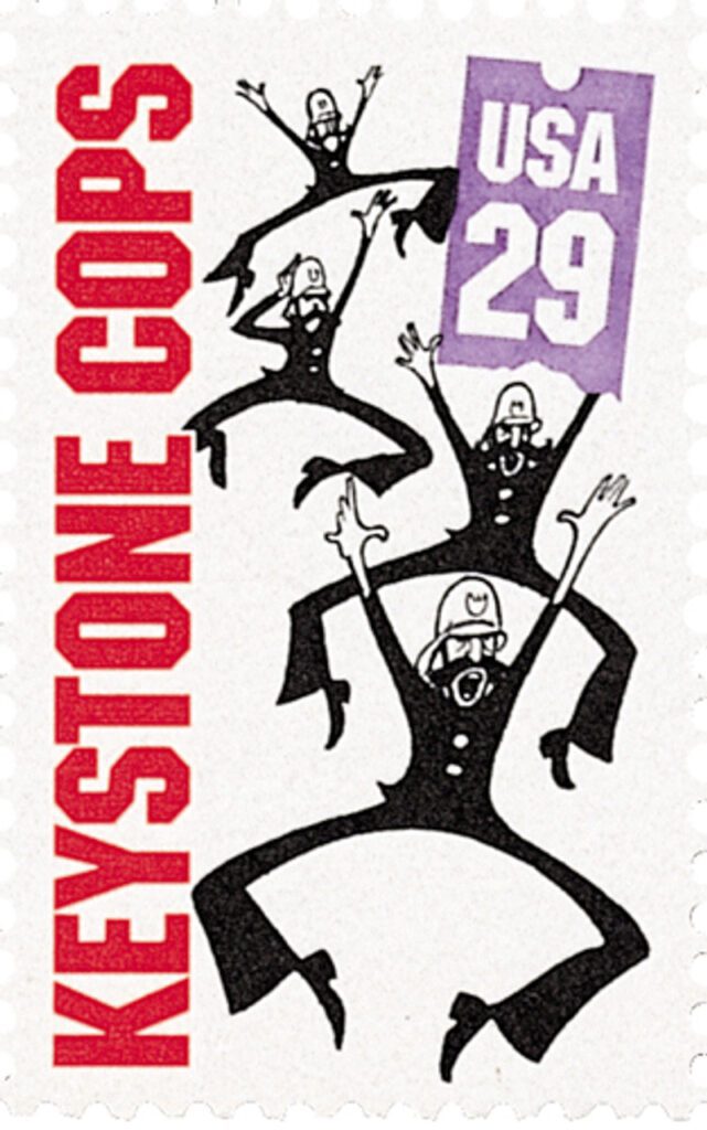 # 2826 - 1994 29c Silent Screen Stars: Keystone Cops