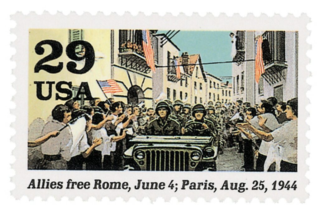 1994 29¢ World War II; Allies Free Rome and Paris