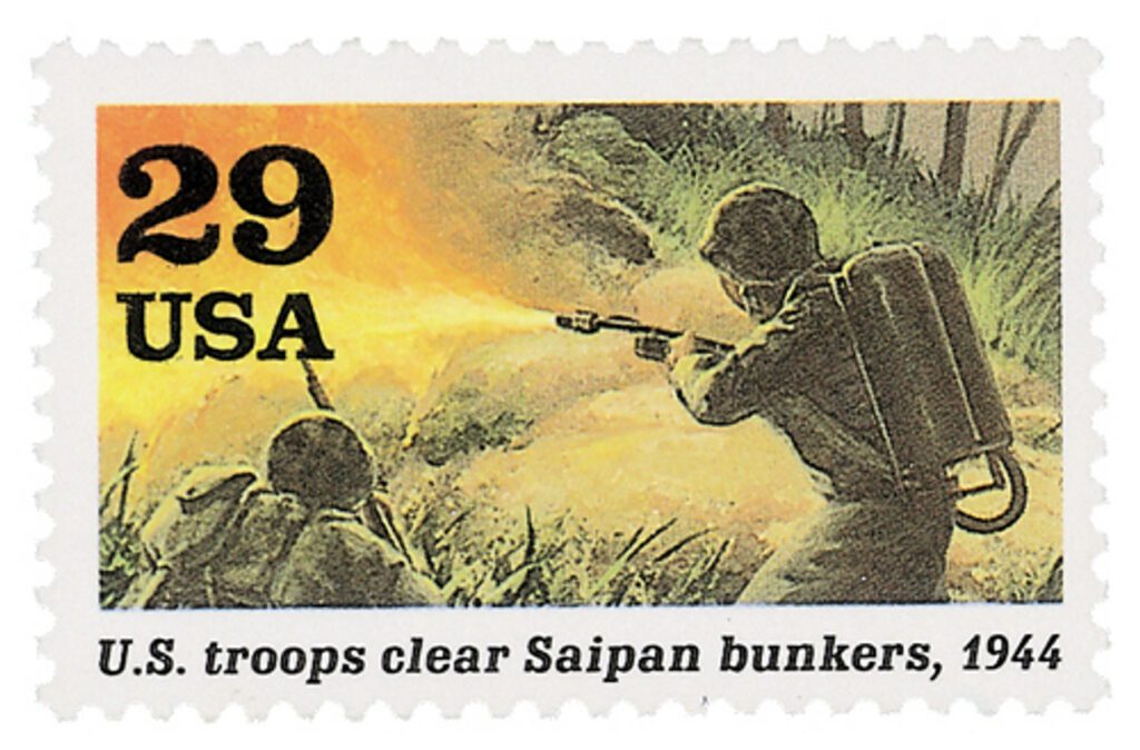 1994 29¢ WWII: US Troops Clear Saipan Bunkers
