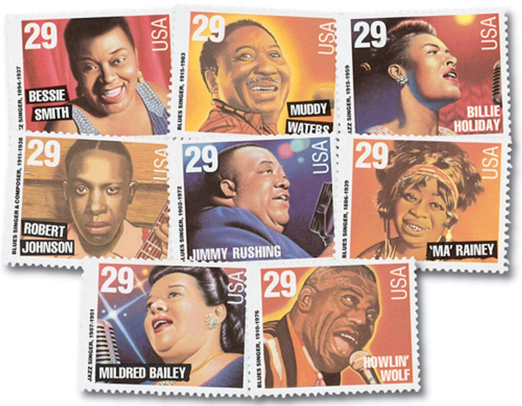 #2854-61 - 1994 29c Blues and Jazz Singers