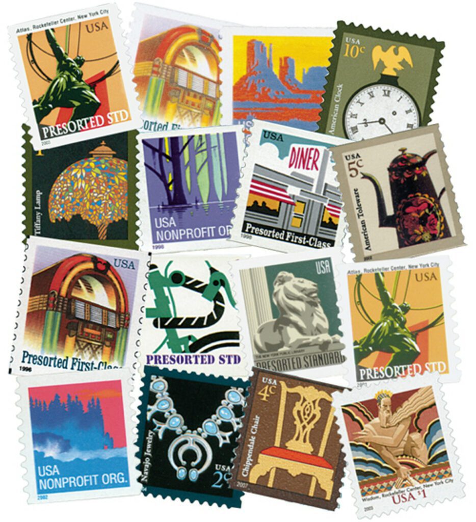 1995-2014 American Series, complete set of 55 stamps