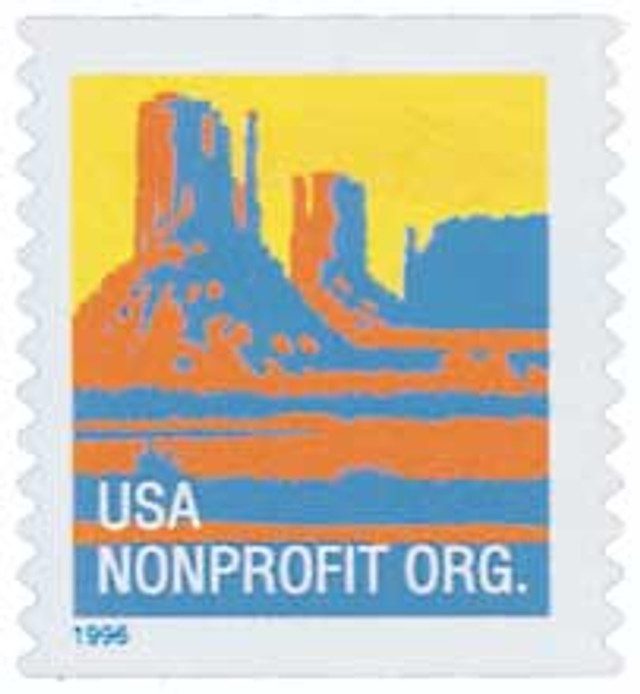 #2902B - 1996 5c Butte, non-denominational, self-adhesive coil stamp
