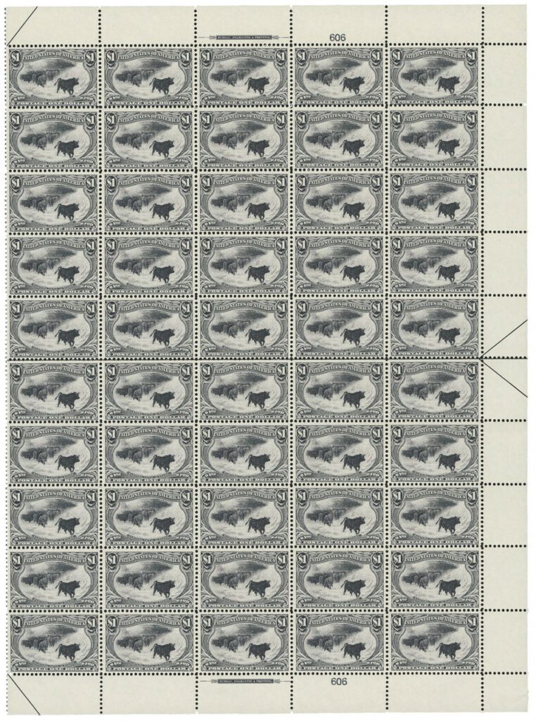 1898 $1 Trans-Mississippi Exposition: Cattle in Storm Reproduction Stamp(s)