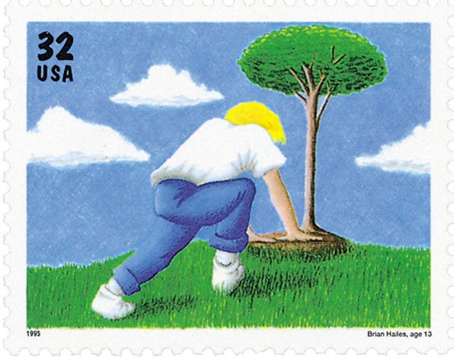 #2953 - 1995 32c Kids Care About the Environment: Tree Planting