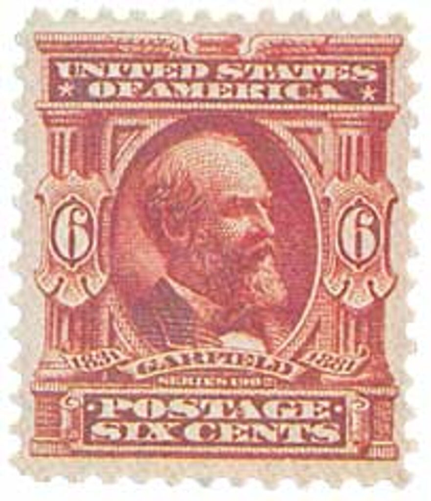 # 305 - 1903 6c Garfield, claret