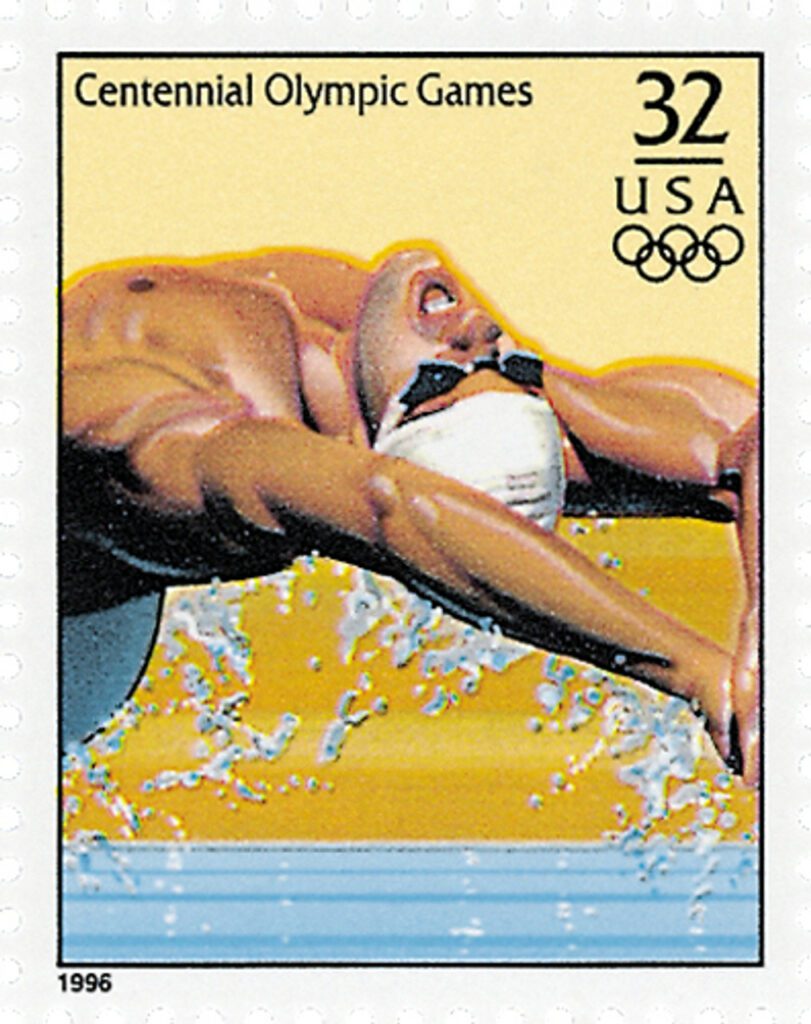 1996 32¢ Olympic Games: Men's Swimming