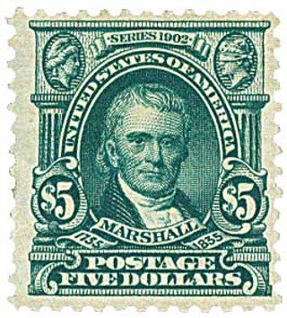 # 313 - 1903 $5 Marshall, dark green