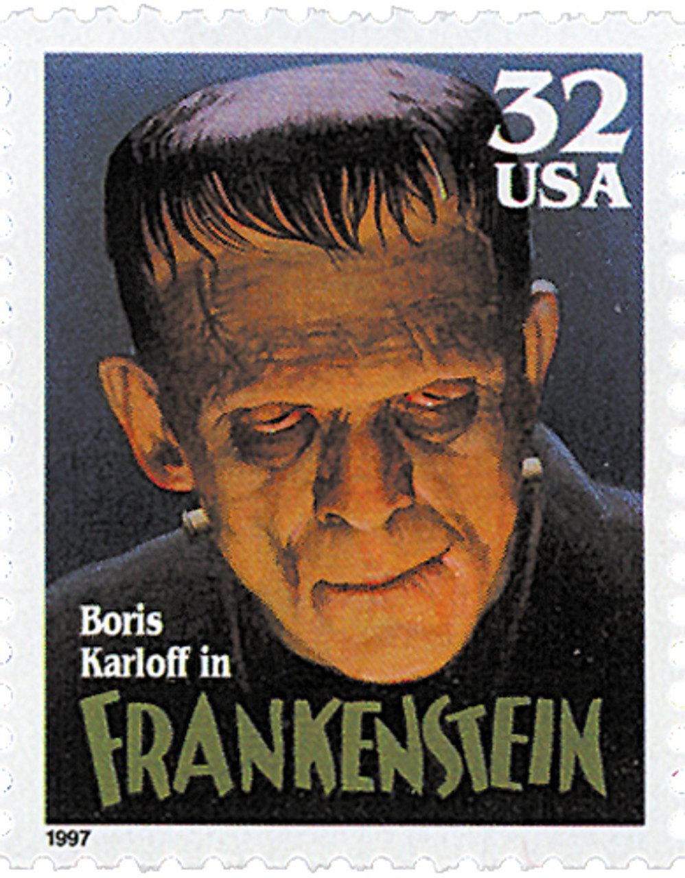 1997 32¢ Classic Movie Monsters: Boris Karloff as Frankenstein