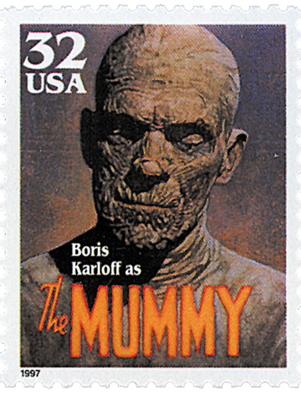 1997 32¢ Classic Movie Monsters: Boris Karloff as The Mummy