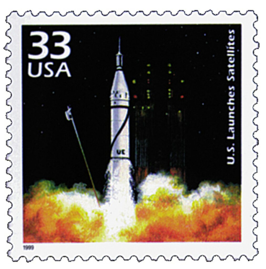 1999 33¢ Celebrate the Century - 1950s: U.S. Launches Satellites
