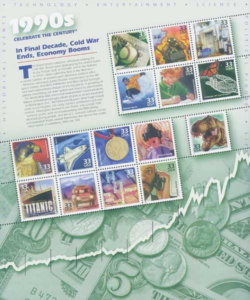# 3191 - 2000 33c Celebrate the Century: 1990s