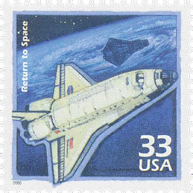 2000 33¢ Celebrate the Century - 1990s: Return to Space