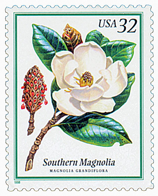 #3193 - 1998 32c Flowering Trees: Southern Magnolia