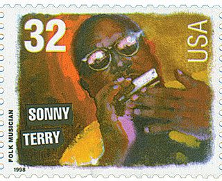# 3214 - 1998 32c Folk Musicians: Sonny Terry