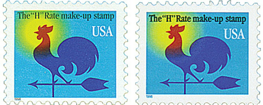 1998 1¢ Weather Vane, set of 2 stamps