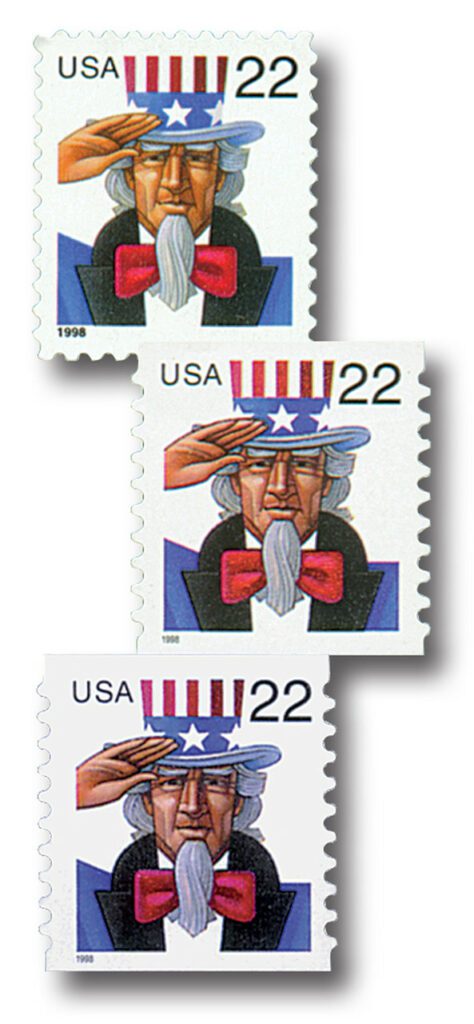 1998-99 Uncle Sam, set of 3 stamps